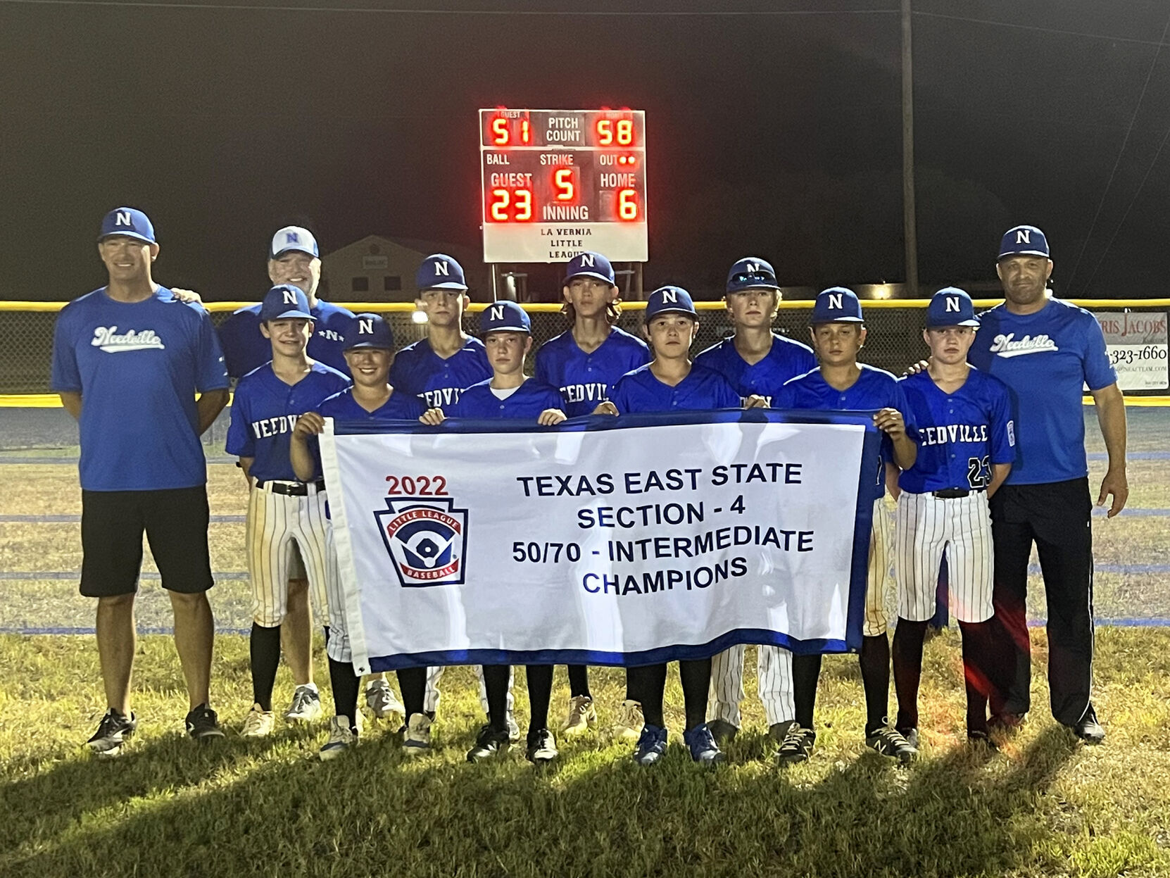 2022 Texas East Section 4 Intermediate (50/70) Champion